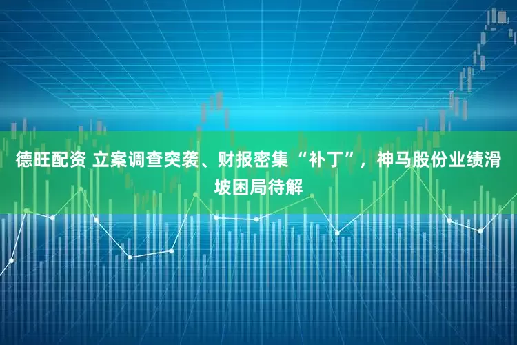 德旺配资 立案调查突袭、财报密集 “补丁”，神马股份业绩滑坡困局待解